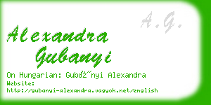 alexandra gubanyi business card